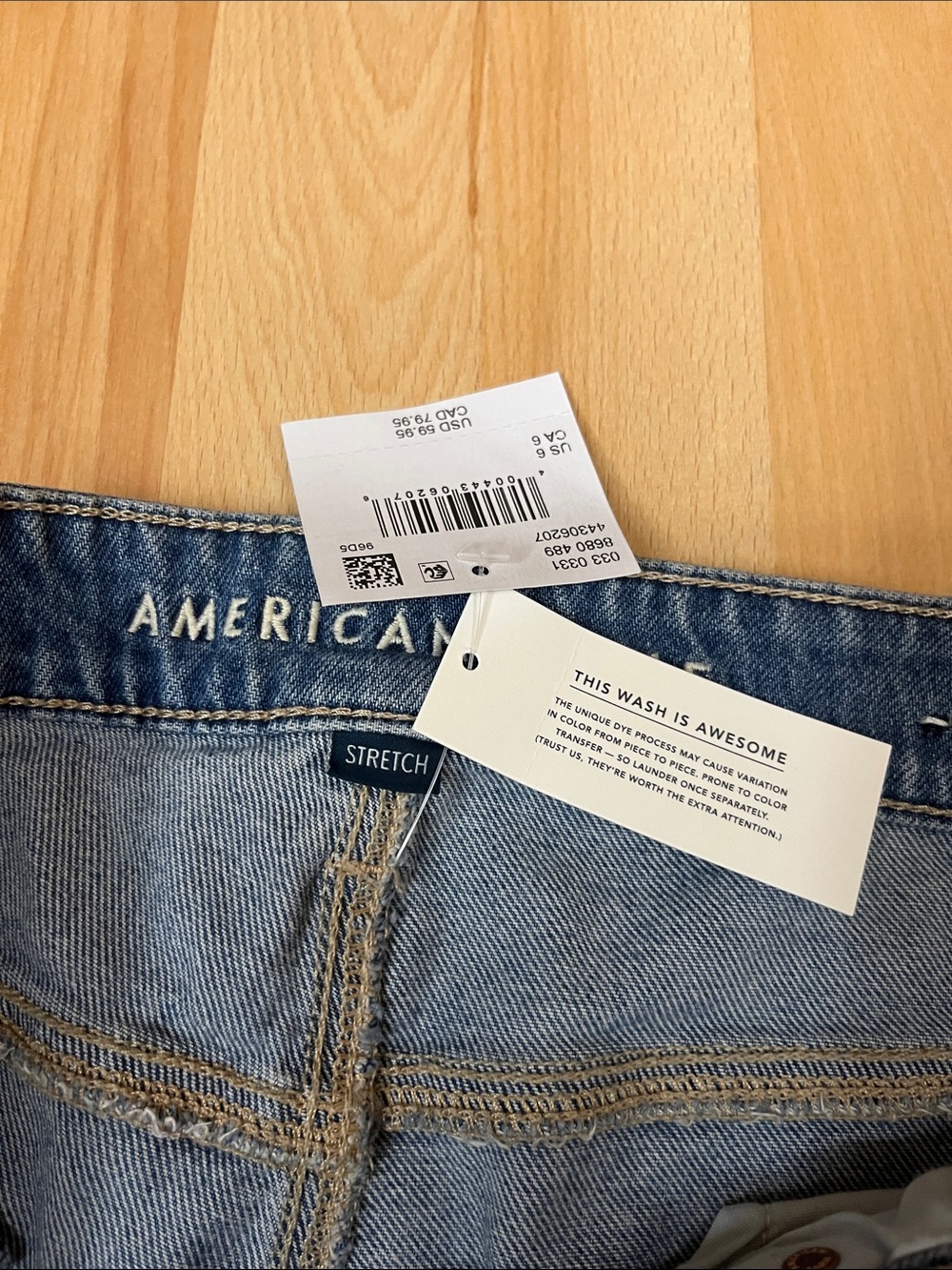 AE Stretch Low-Rise Baggy Denim Shorts NWT‼️ - Picture 7 of 7
